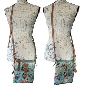 Dooney & Bourke Disney Blue Sketch Mickey Mouse Crossbody Purse